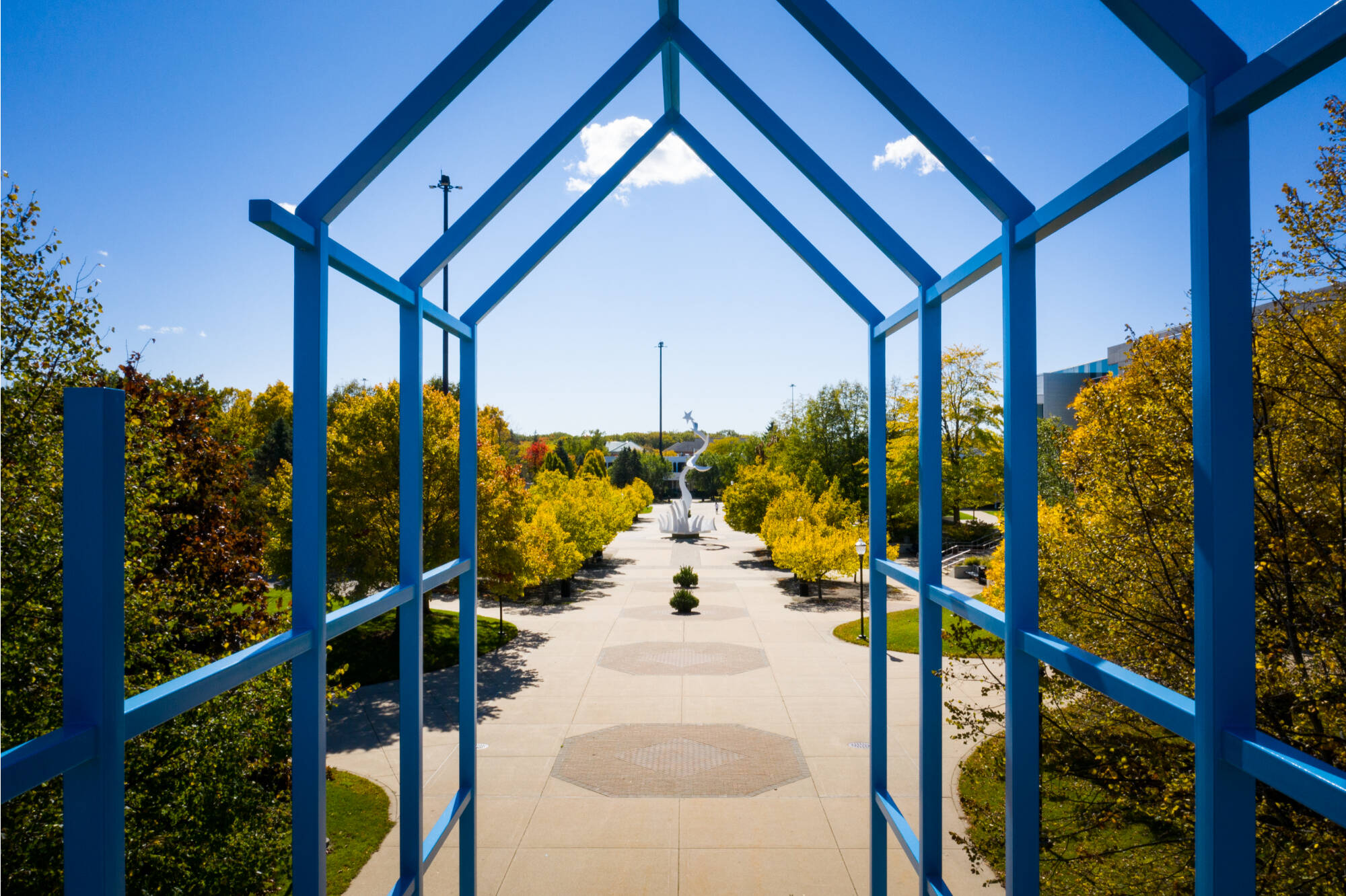 an aerial view through the Transformational Link